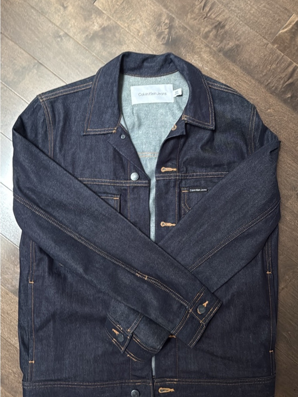 Calvin Klein Jeans Navy Denim Trucker Jacket